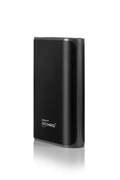Recharge 7800 2 4a powerbank dual usb with torch black grey