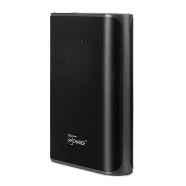 Recharge 13600 mah 2 4a powerbank dual usb with torch black grey