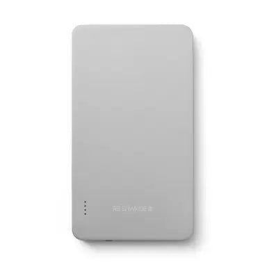 Recharge 5000 mah ultra thin lightning usb c power bank silver