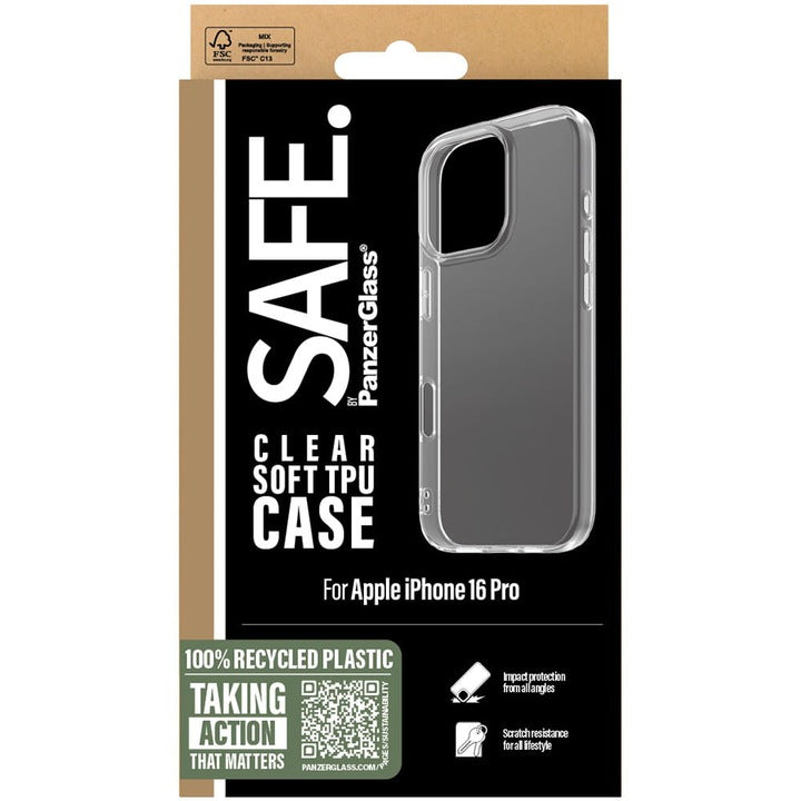 PanzerGlass SAFE by PG EyeCare TPU Transparent Case – Apple iPhone 16 Pro (6.3")
