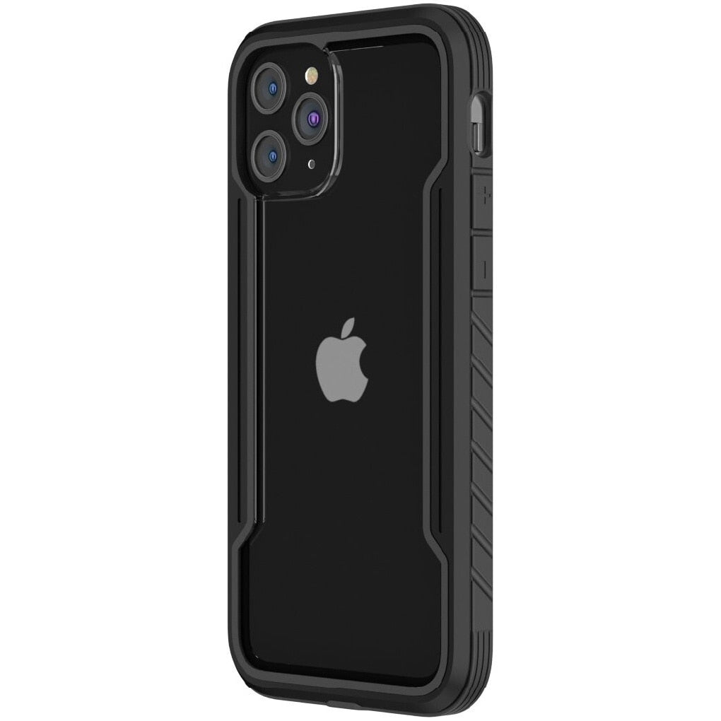 جراب At Mil المقاوم للسقوط لهاتف iPhone 12 مقاس 5.4 بوصة أسود