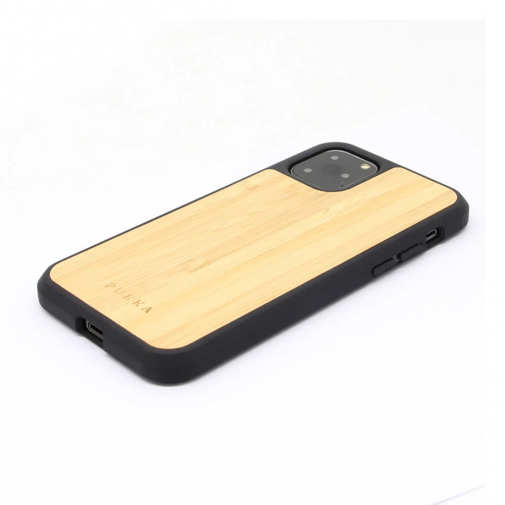 Kafr Boka Bamboo Wood Case with Silicone Edges for iPhone 11 Pro
