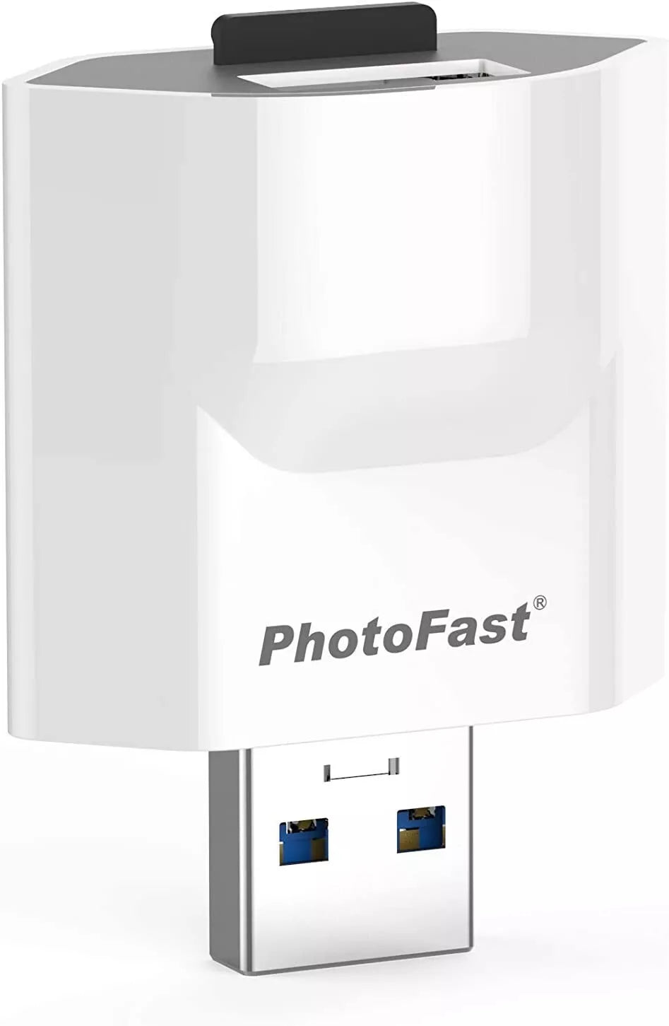 محرك أقراص فلاش PhotoFast i-Flash Drive Photocube – قارئ بطاقات Micro SD، اللون: أبيض