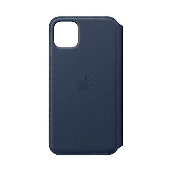حافظة Apple Leather Folio (لجهاز iPhone 11 Pro Max) - أزرق بحري عميق 