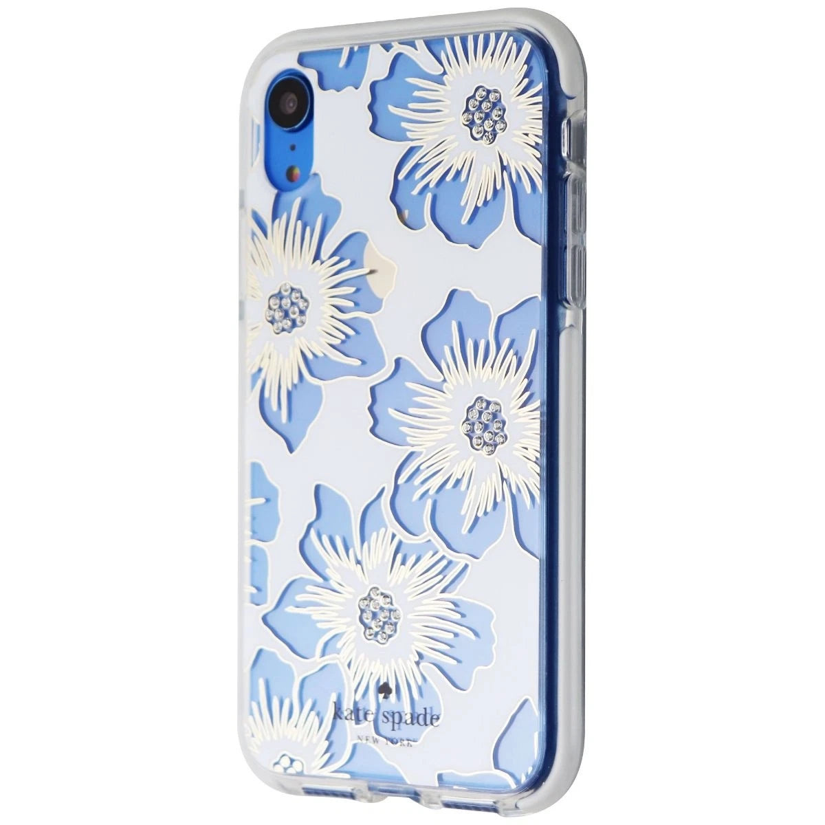 Kate Spade Defensive Hardshell Case for iPhone XR - Reverse Hollyhock/White