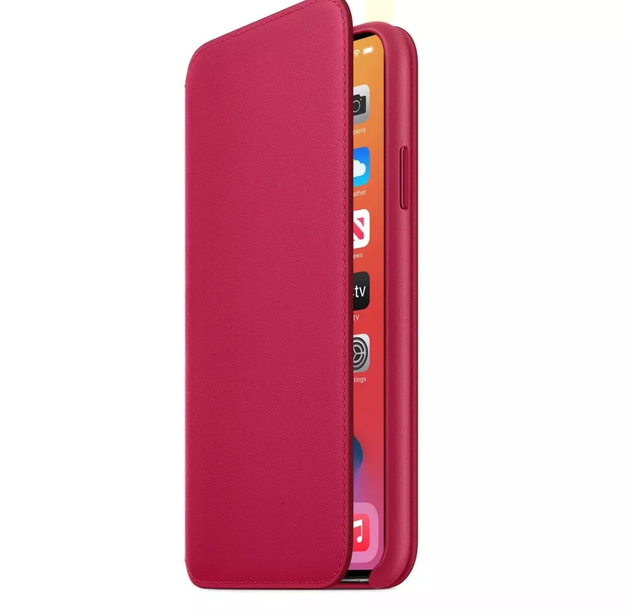 غطاء جلدي من Apple لهاتف iPhone 11 Pro Max - لون التوت 