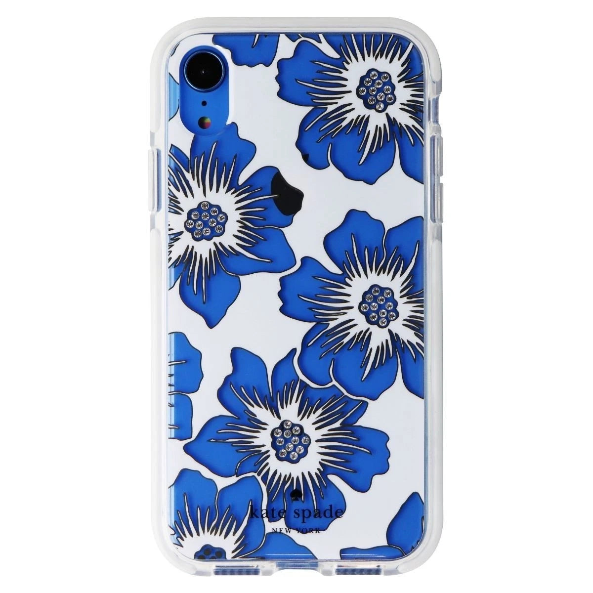 Kate Spade Defensive Hardshell Case for iPhone XR - Reverse Hollyhock/White