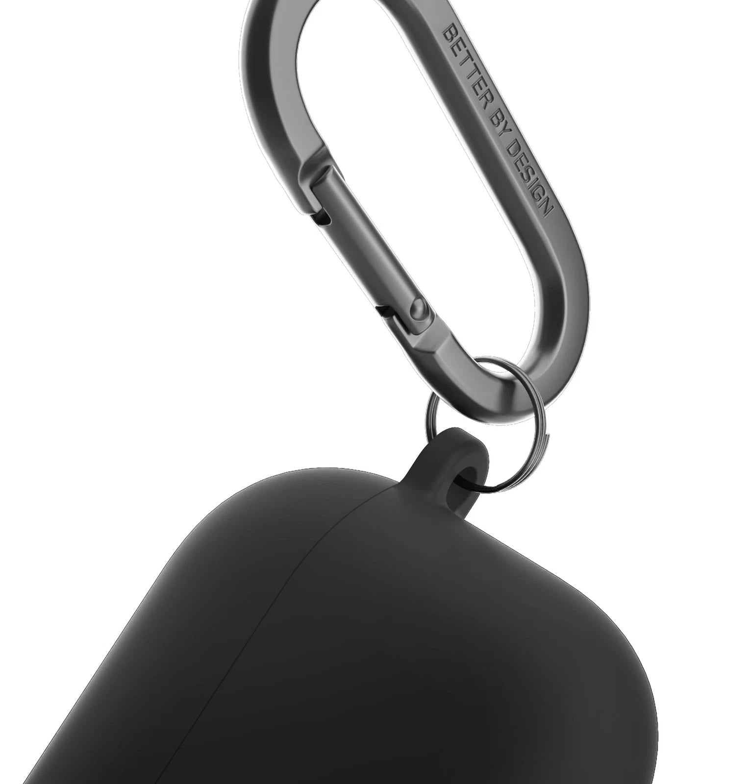 جراب UNIQ Nexo من السيليكون مع خطاف للأذن باللون الأسود - جراب AirPods 4