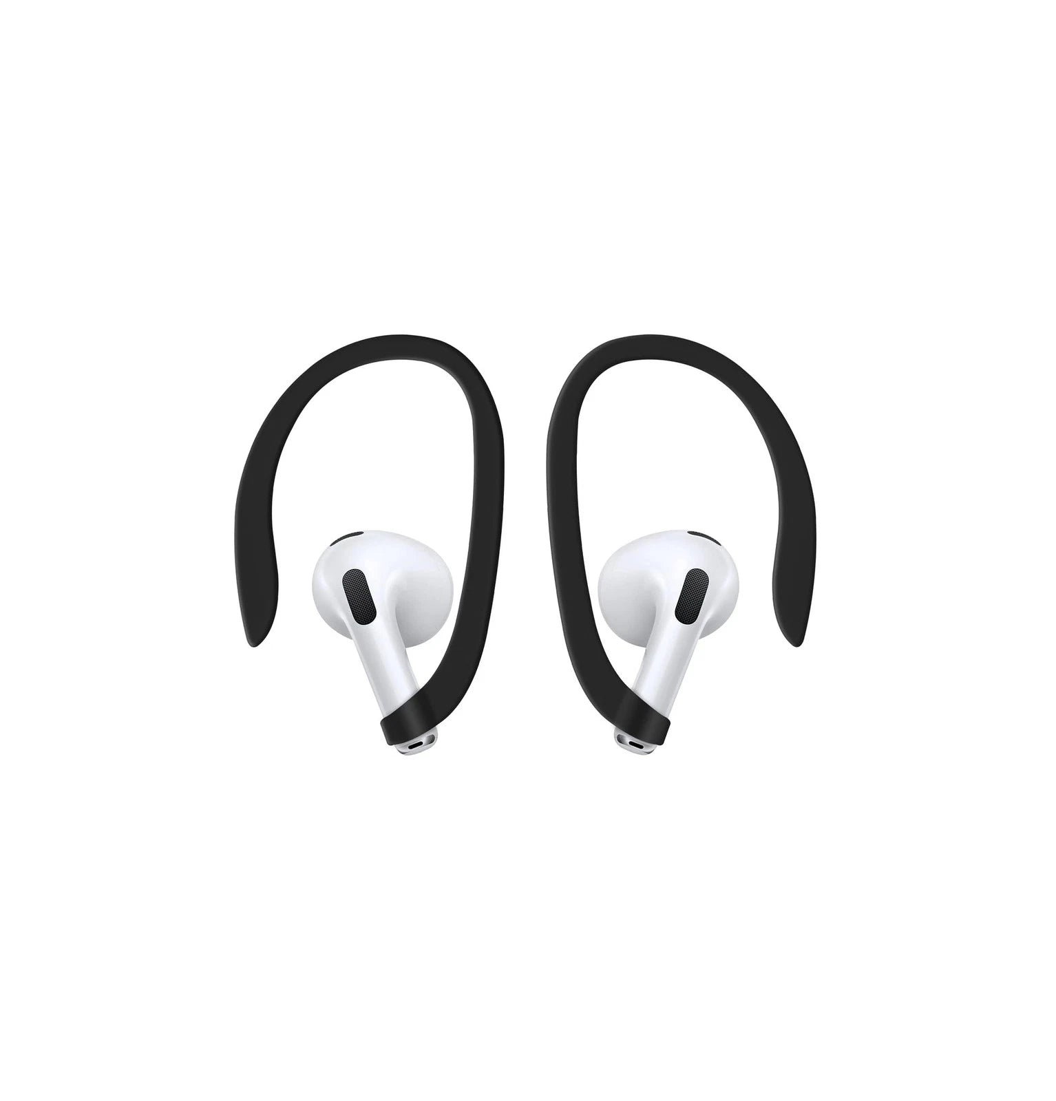 جراب UNIQ Nexo من السيليكون مع خطاف للأذن باللون الأسود - جراب AirPods 4