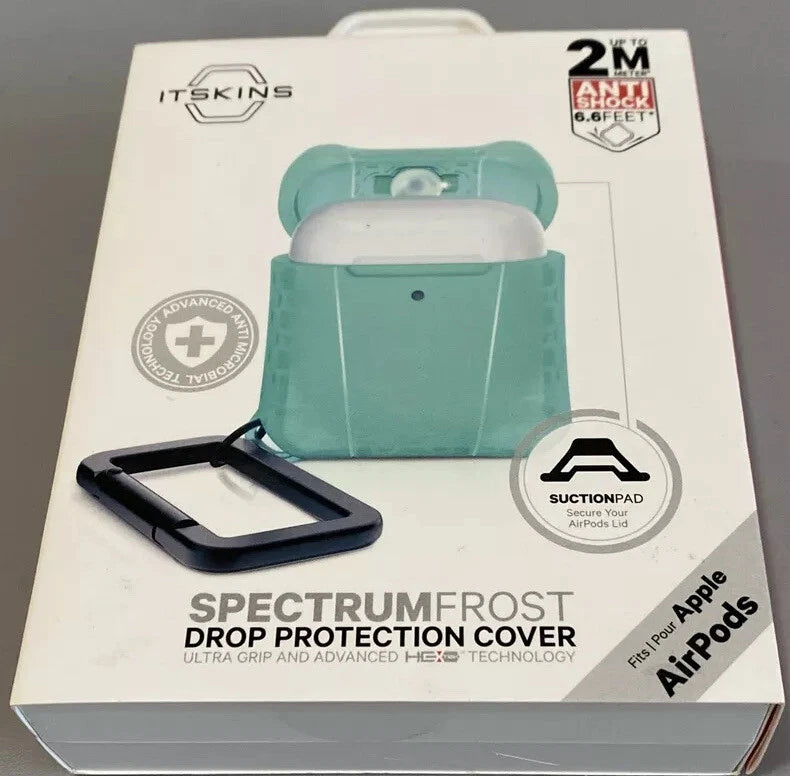 حافظة سبيكتروم فروست من ITSKINS لسماعات AirPods 1 و2 - لون أزرق مخضر