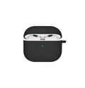 جراب UNIQ Nexo من السيليكون مع خطاف للأذن باللون الأسود - جراب AirPods 4