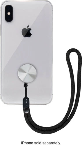 Silver Black Zigi Band Universal Cell Phone Lanyard Wrist Strap