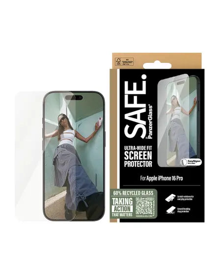 واقي شاشة بانزر جلاس الآمن لجهاز آيفون 16 برو
