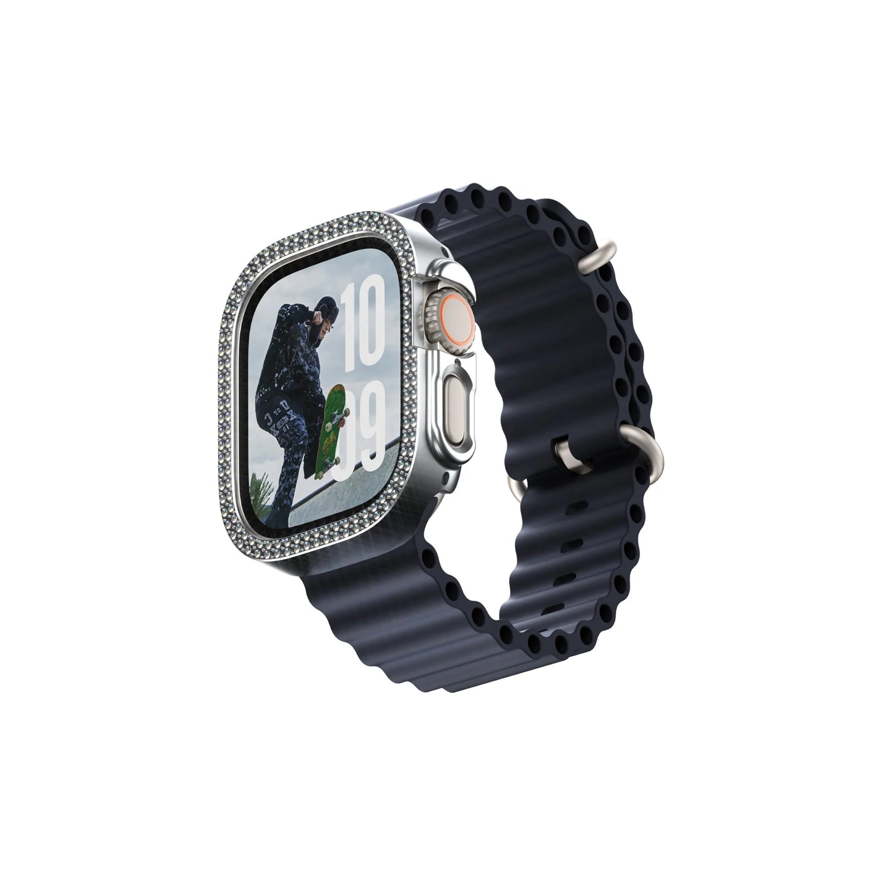 PanzerGlass SAFE by PG EyeCare Bling Bumper Silver Case – Apple Watch Ultra 2 (49mm)