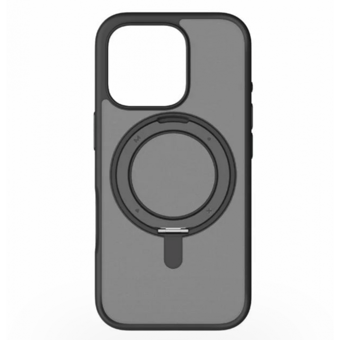 غطاء موماكس المغناطيسي الدوار لهاتف يو فون 16 برو أسود