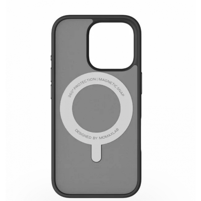 غطاء موماكس المغناطيسي الدوار لهاتف يو فون 16 برو أسود