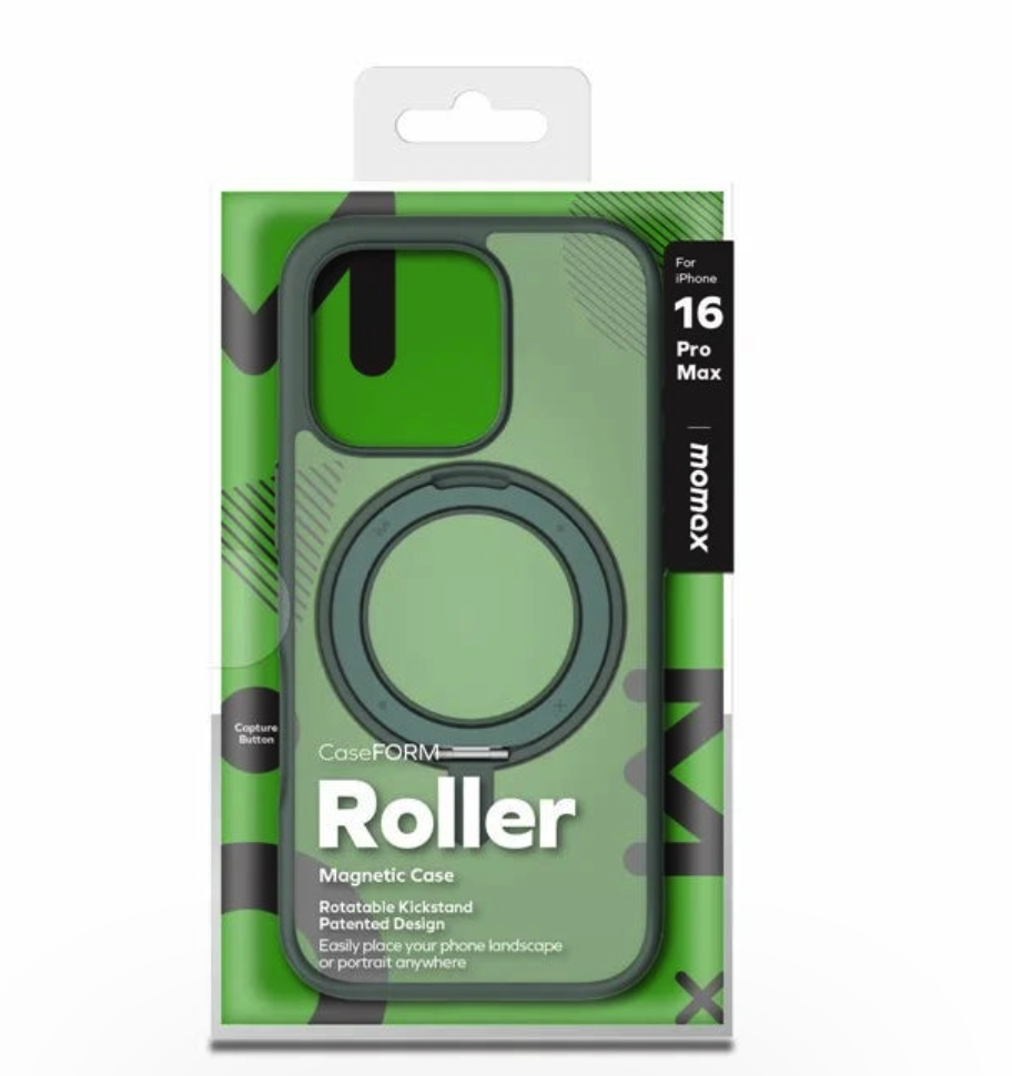 غطاء موماكس المغناطيسي الدوار لهاتف يو فون 16 برو، أخضر