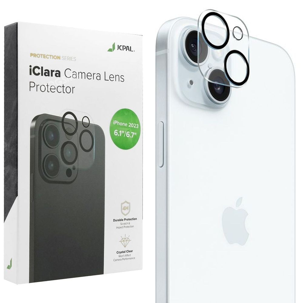 JCPal iClara Camera Lens Camera Protective Glass for iPhone 15/15 Plus