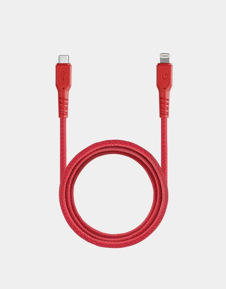 كابل إنرجيا من النوع C إلى Lightning بطول 1.5 متر - أحمر