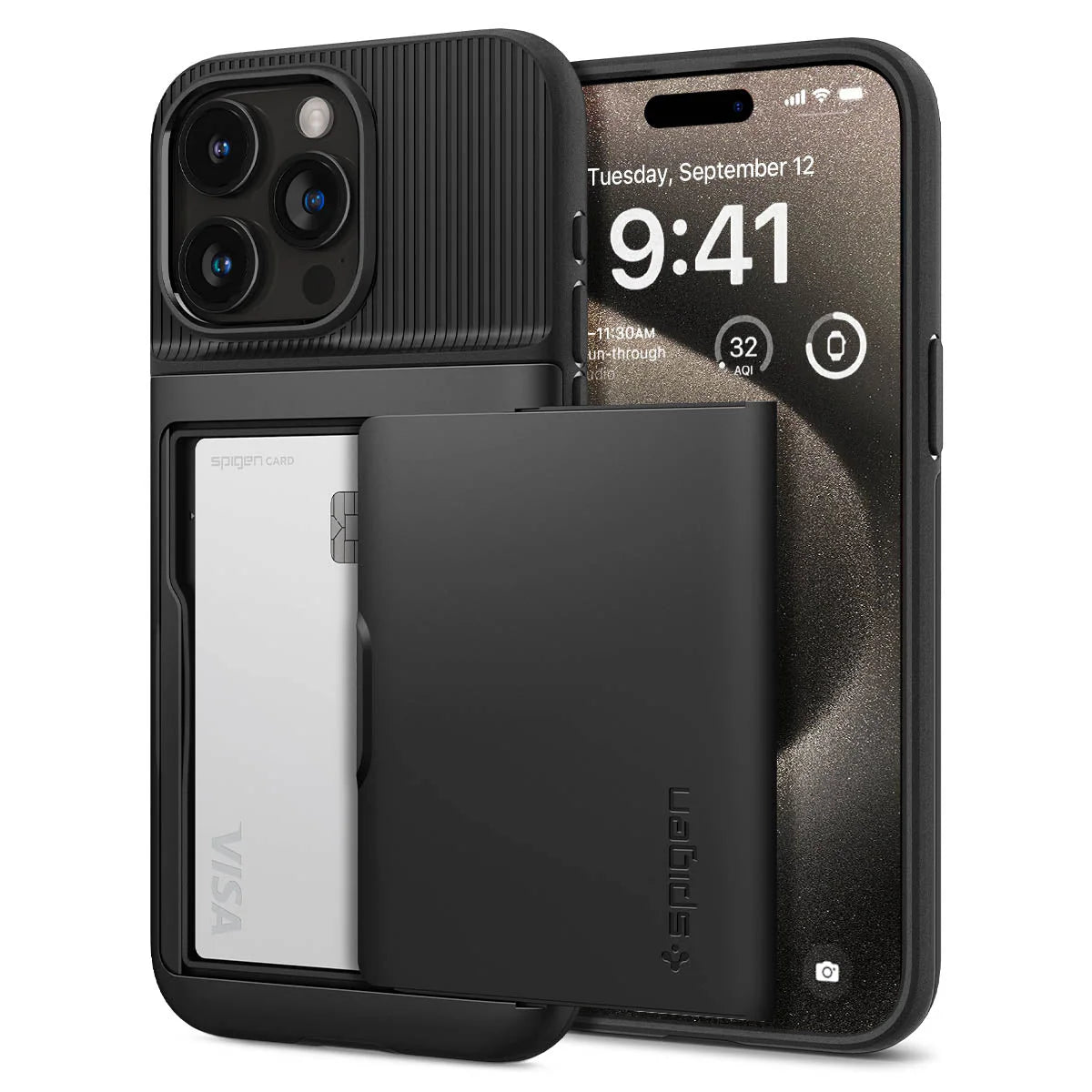 Spigen iPhone 15 Pro Slim Armor CS Case Black