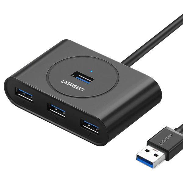 موزع بيانات يوجرين 4 في 1 بمنفذ USB 3.0 بطول 1 متر