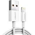 UGREEN USB Cable  USB type-A, Lightning, 200 cm, 2.4 A, MFI White