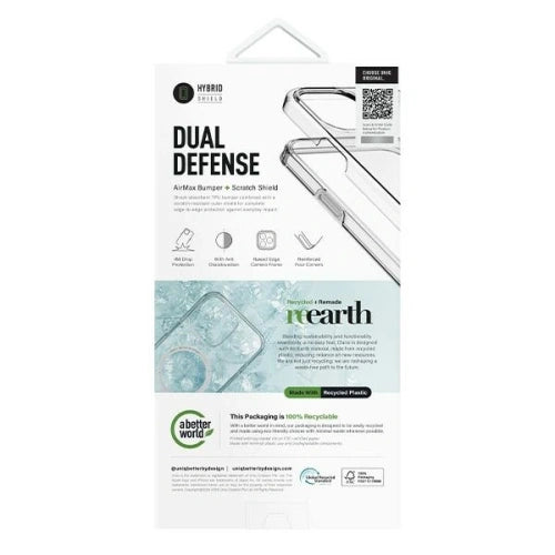 غطاء شحن UNIQ Clario لهاتف Apple iPhone 16 Plus Magclick شفاف