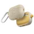 حافظة UNIQ Clyde Lock Case لسماعات Apple AirPods 1/2 باللون العاجي والأصفر الكناري