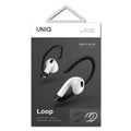 خطافات أذن رياضية من UNIQ Loop لسماعات AirPods، عبوة مزدوجة باللونين الأبيض والأسود/الأبيض والأسود