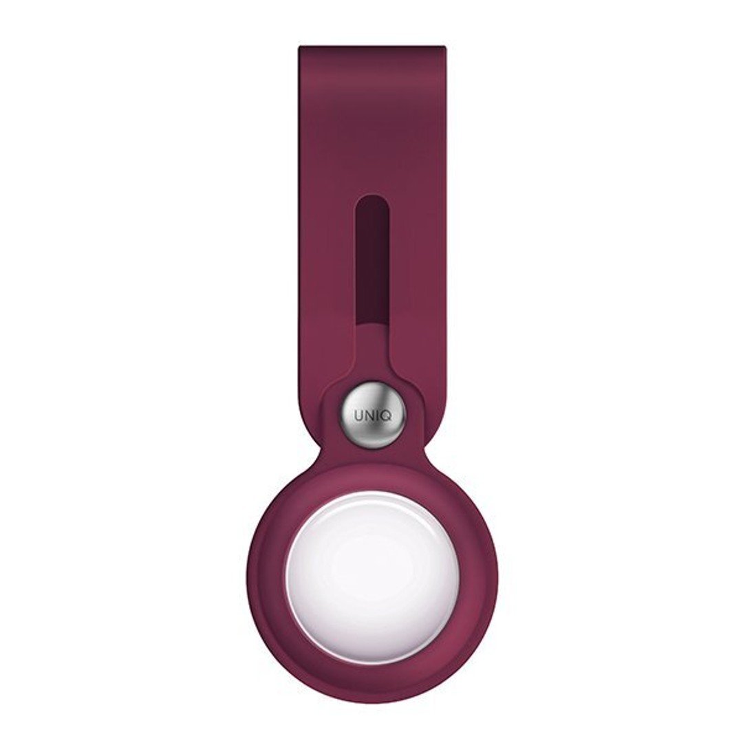 Uniq Vencer Apple AirTag Tracker Protective Silicone Loop Case/Cover Maroon