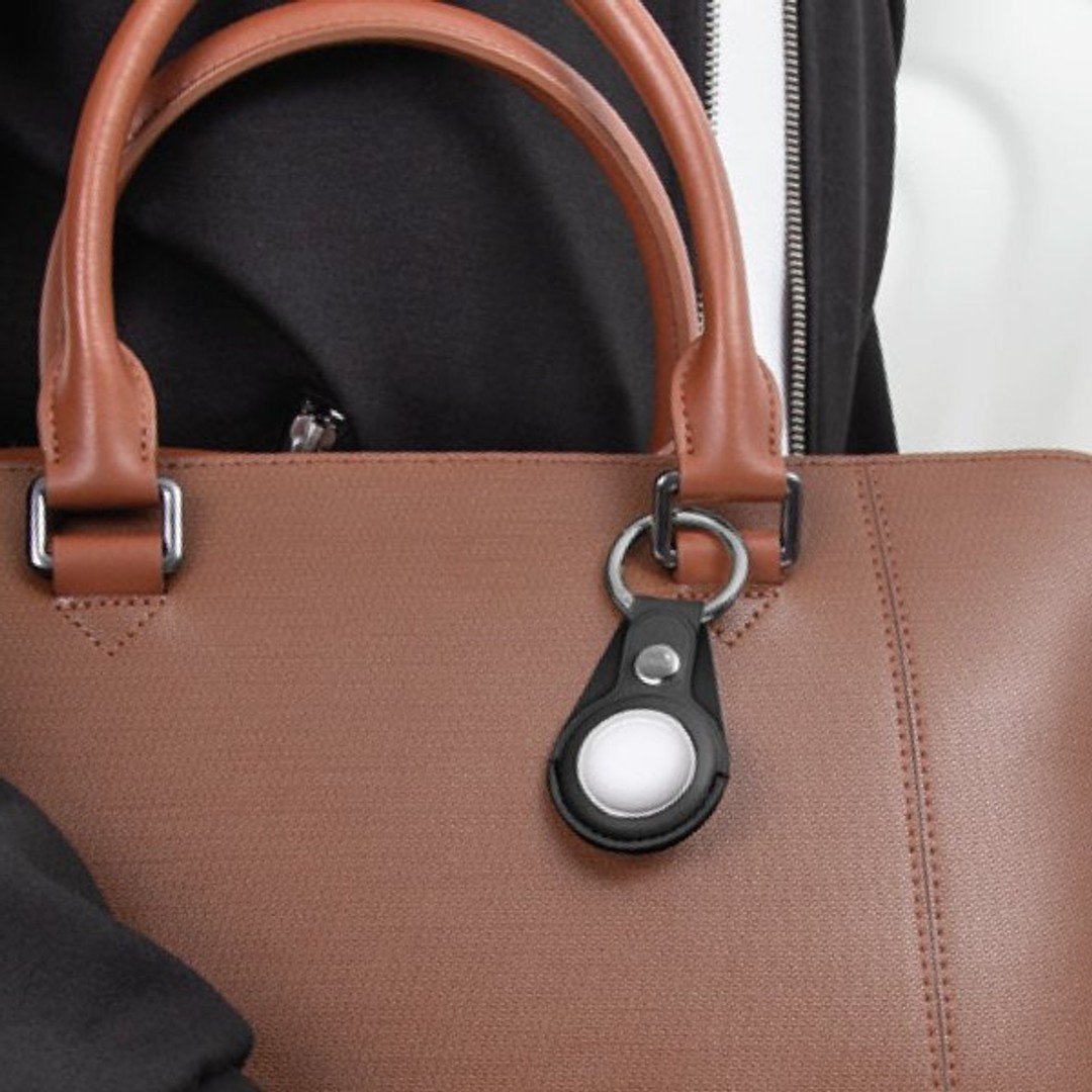 Uniq Domus Leatherette AirTag Case (Black)