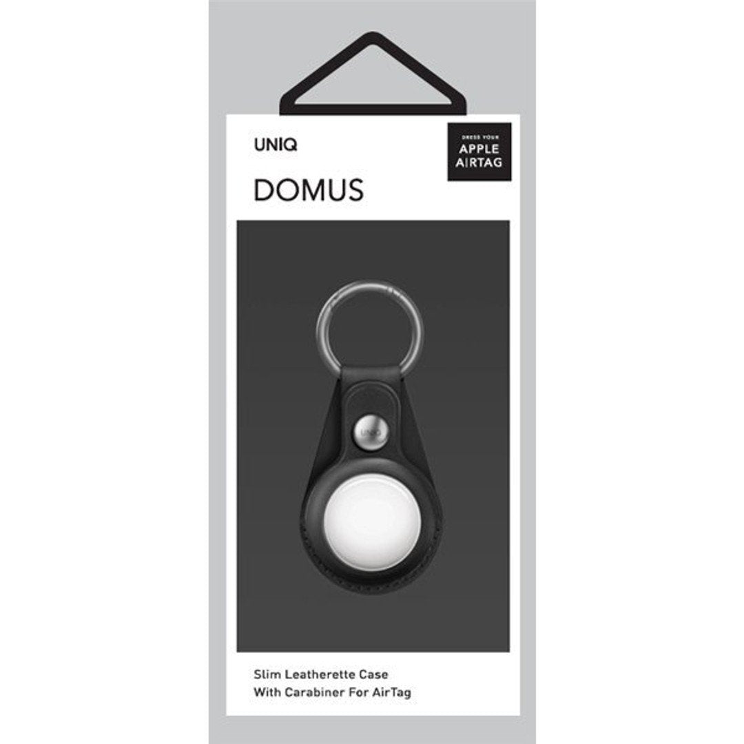Uniq Domus Leatherette AirTag Case (Black)