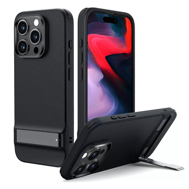 جراب ESR Boost Kickstand لهاتف iPhone 15 Pro Max أسود
