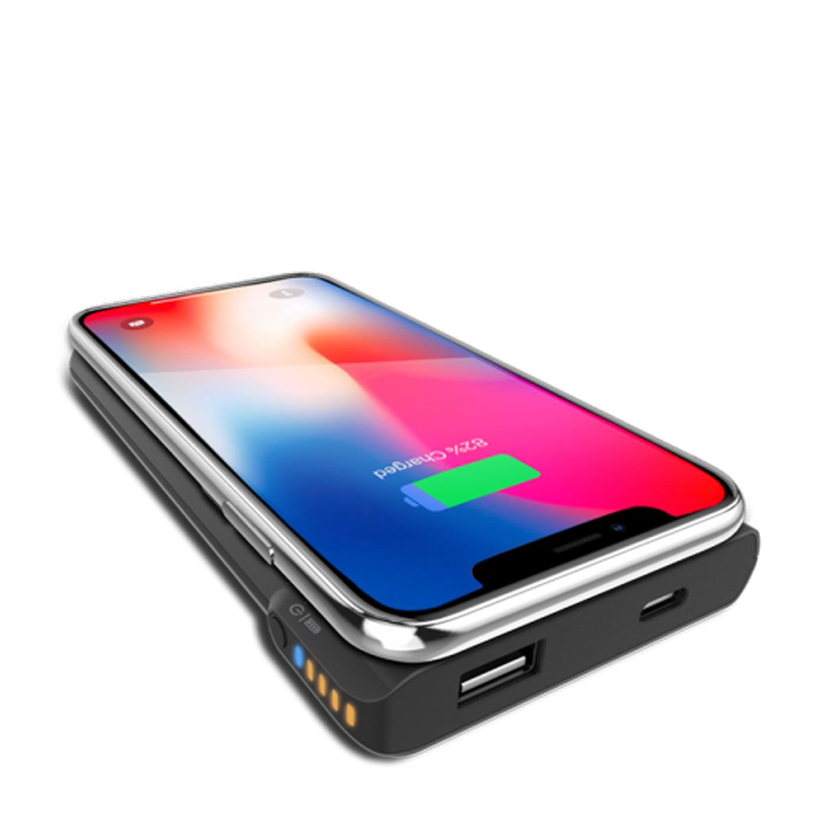 Odoyo - Wireless Charging Dock AND Portable Battery Pack 6000mAh/22.2Wh - Black