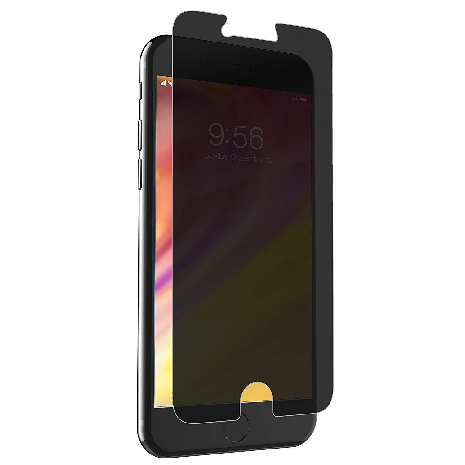 واقي شاشة زجاجي شفاف من زاج لهاتف آيفون 8 و7 و6s و6