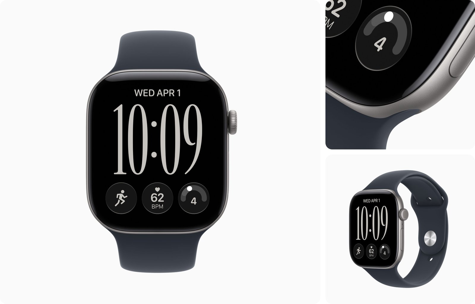 Apple Watch Series 12 GPS + Cellular 42mm Space Gray Aluminium with Navy Blue Sport Band - M/L