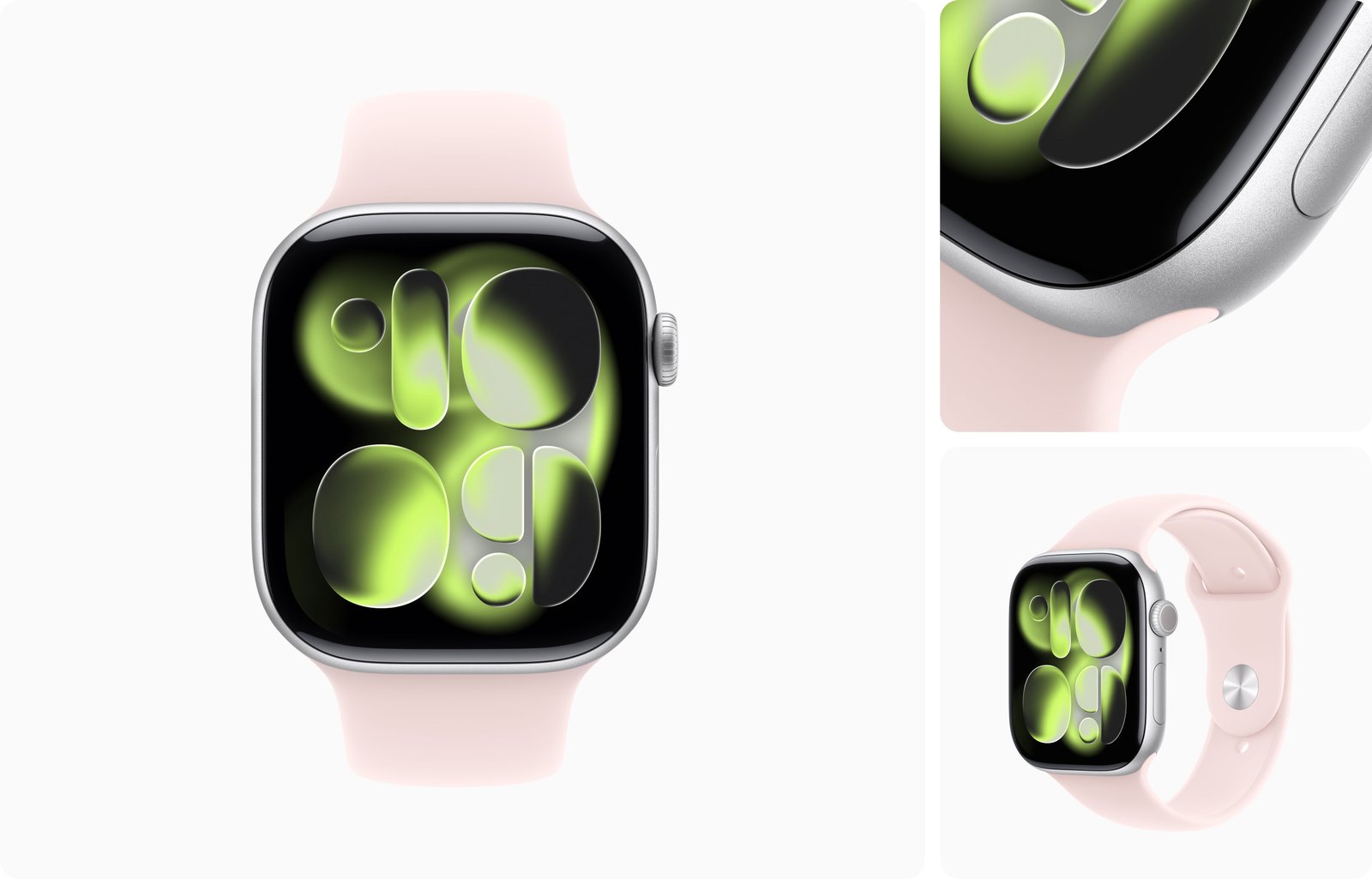 Apple Watch Series 11 GPS + Cellular 42mm Silver Aluminium Case with Purple Fog Sport Band - M/L