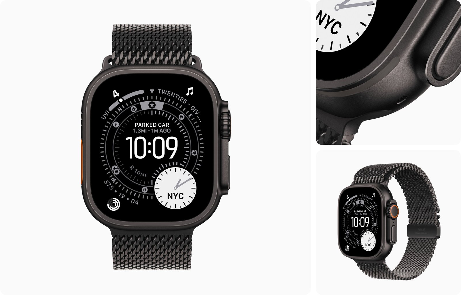 Apple Watch Ultra 3 GPS + Cellular 49mm Black Titanium Case with Black Alpine Loop - Large
