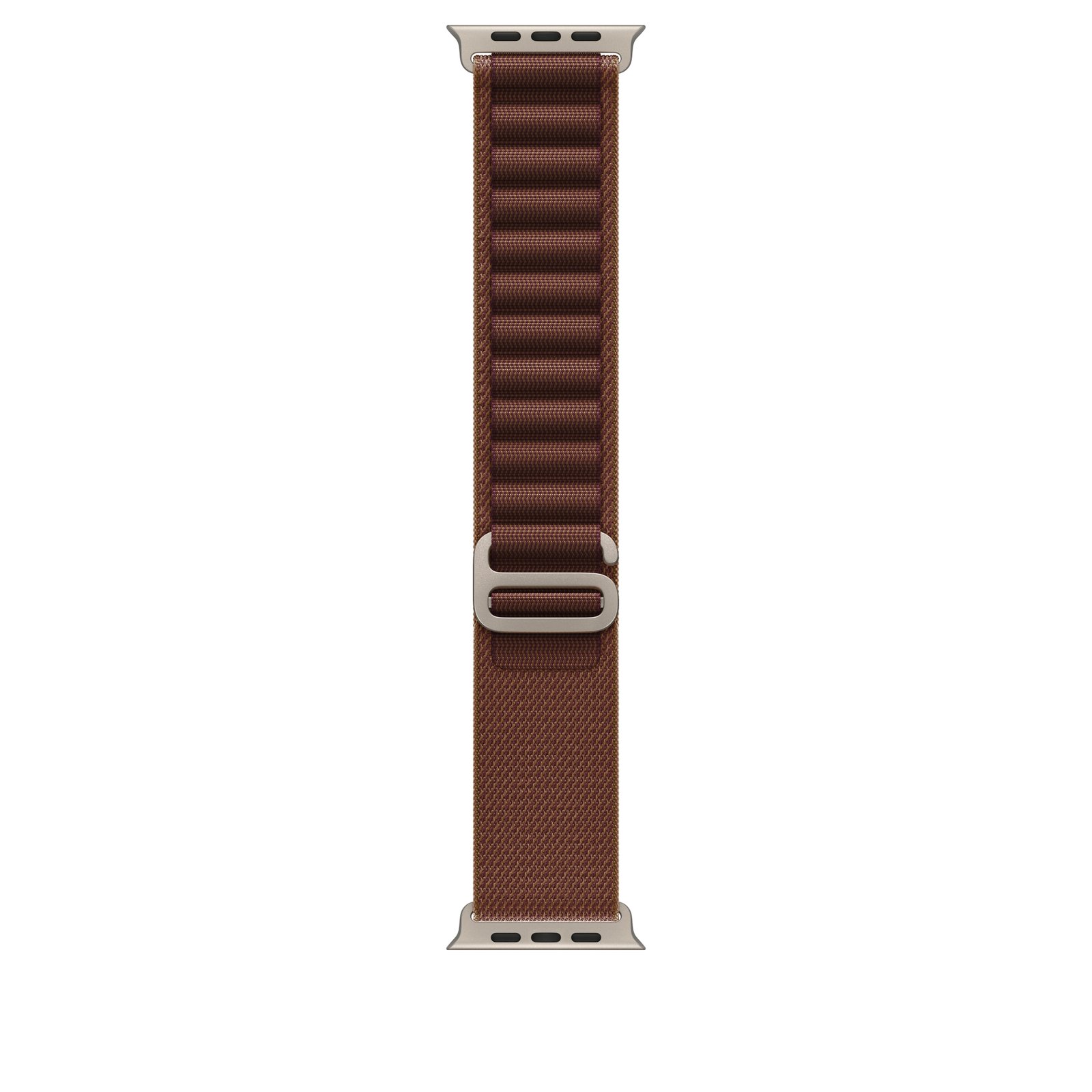 49mm Burgundy Alpine Loop - Medium - Natural Titanium Finish
