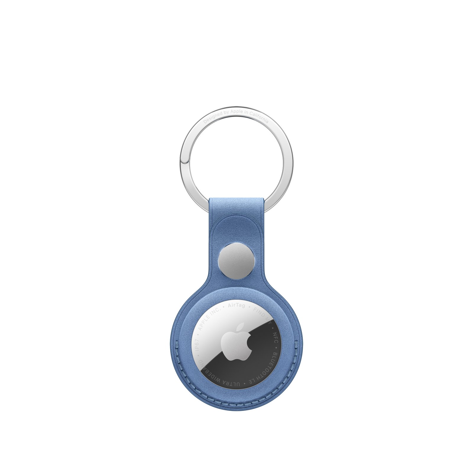 AirTag FineWoven Key Ring – Wildflower Blue