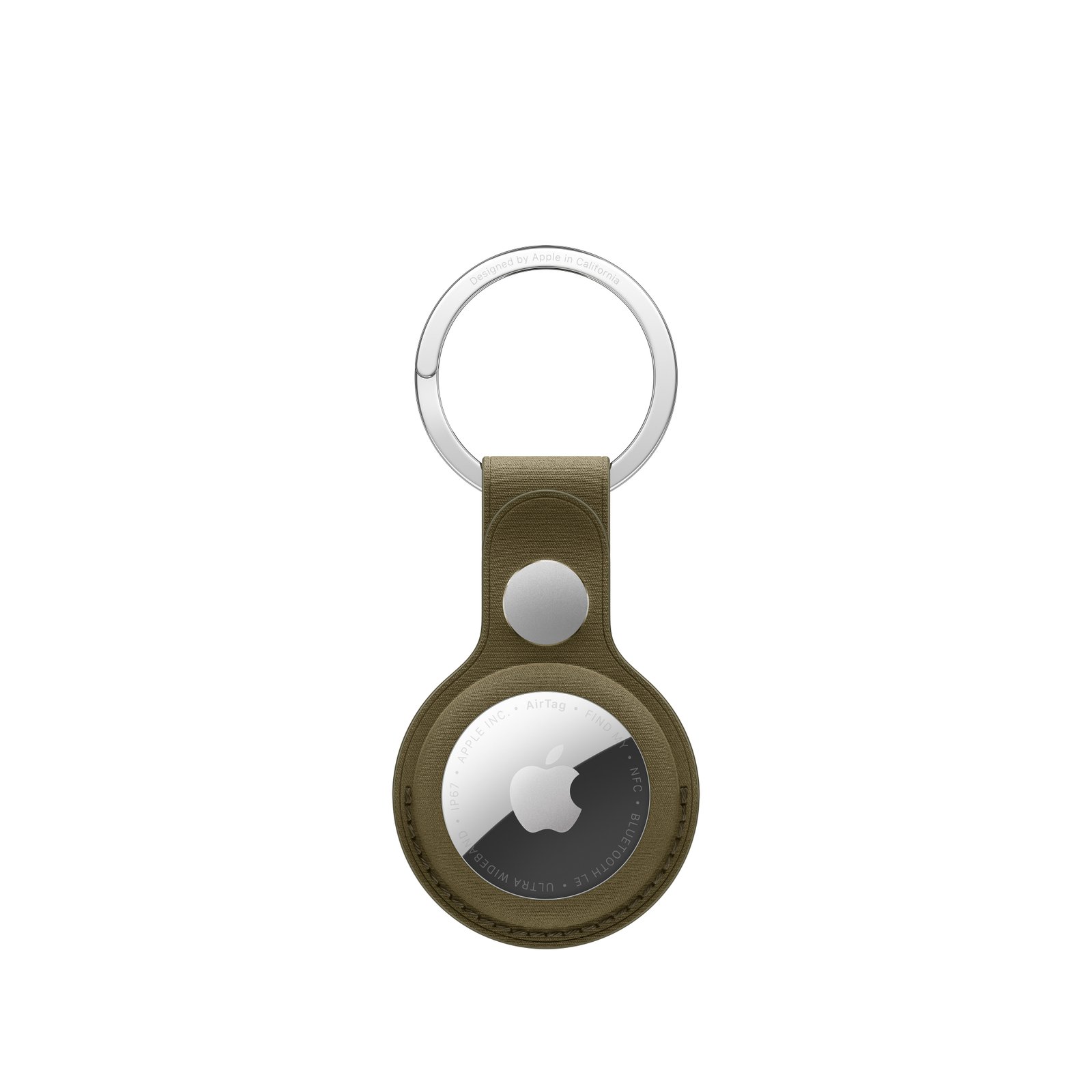 AirTag FineWoven Key Ring – Dark Olive