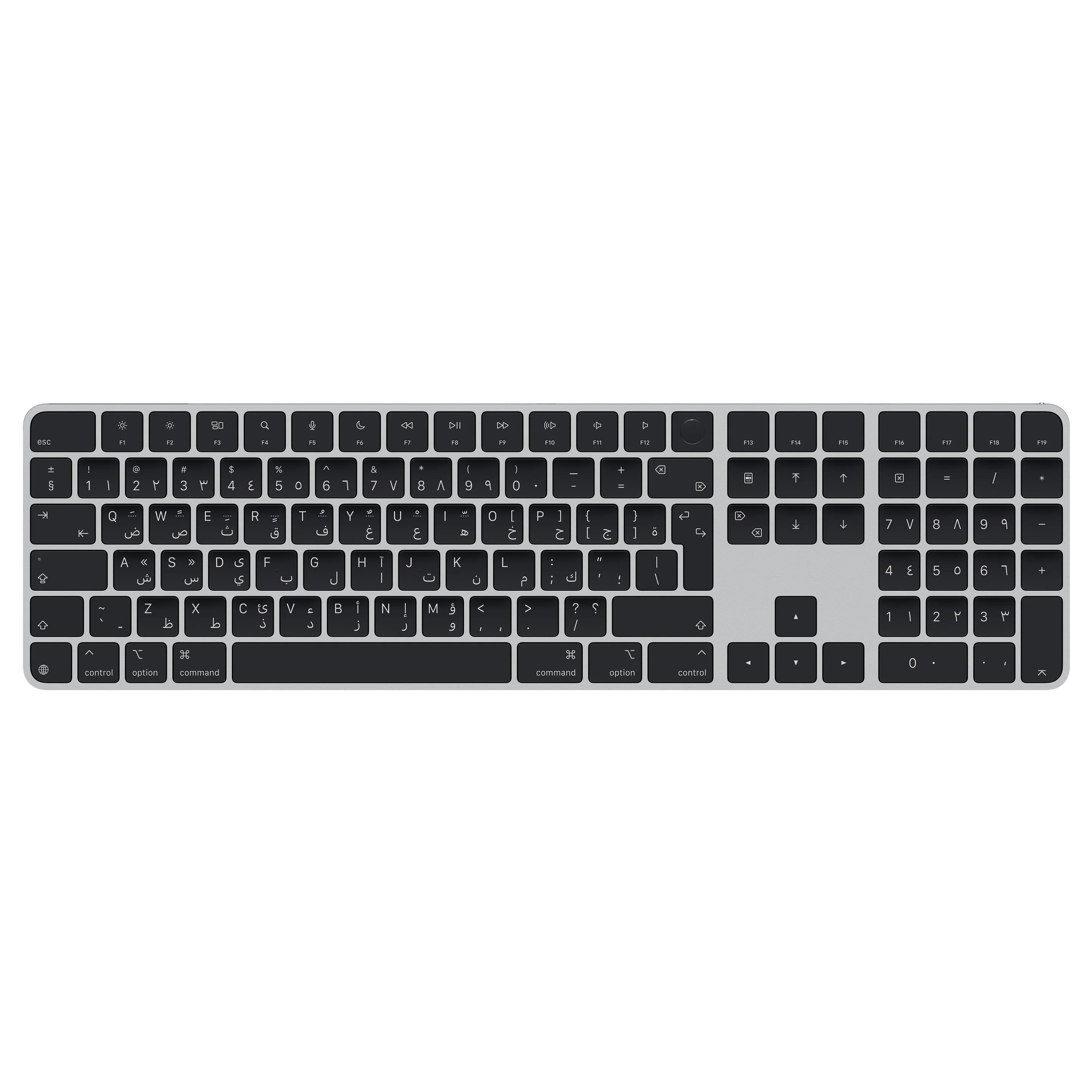 Magic Keyboard with Touch ID and Numeric Keypad for Mac models with Apple silicon - Arabic - Black Keys