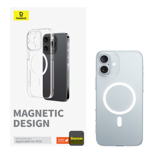 Baseus iPhone 16 Clear Magnetic Crystal Case