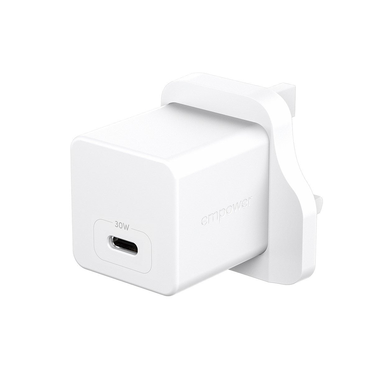 Empower by PanzerGlass® Grand Prix Turbo Charger Single USB-C | 30W | UK Plug | Silver White