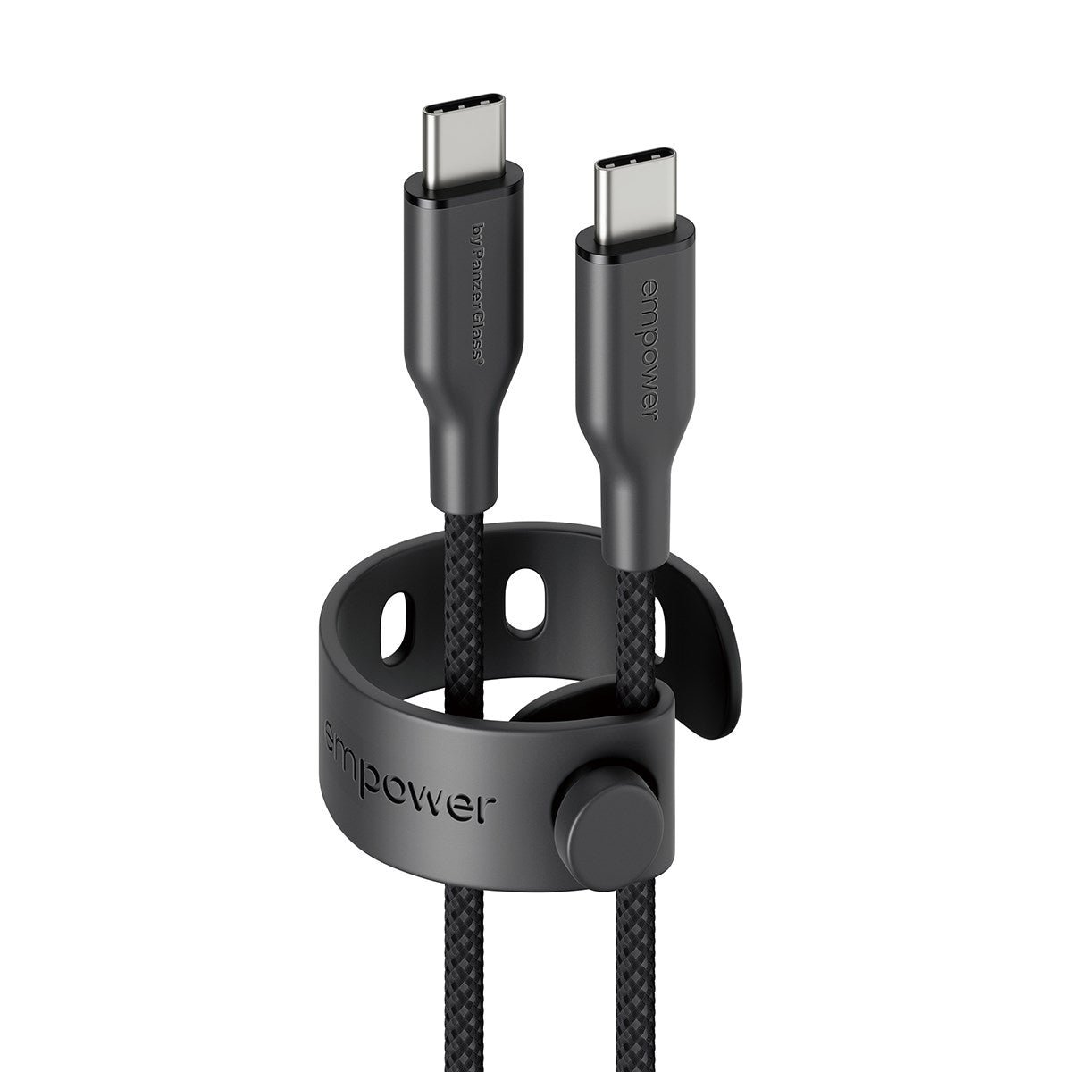 Empower by PanzerGlass® Racing USB-C to USB-C Cable | 60W | USB 2.0 | 1.2M | Space Black