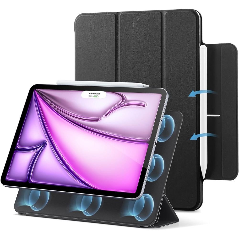 ESR Rebound Magnetic Case, Compatible with iPad Air 13 inch, Pro 12.9 6th/5th/4th Gen Black