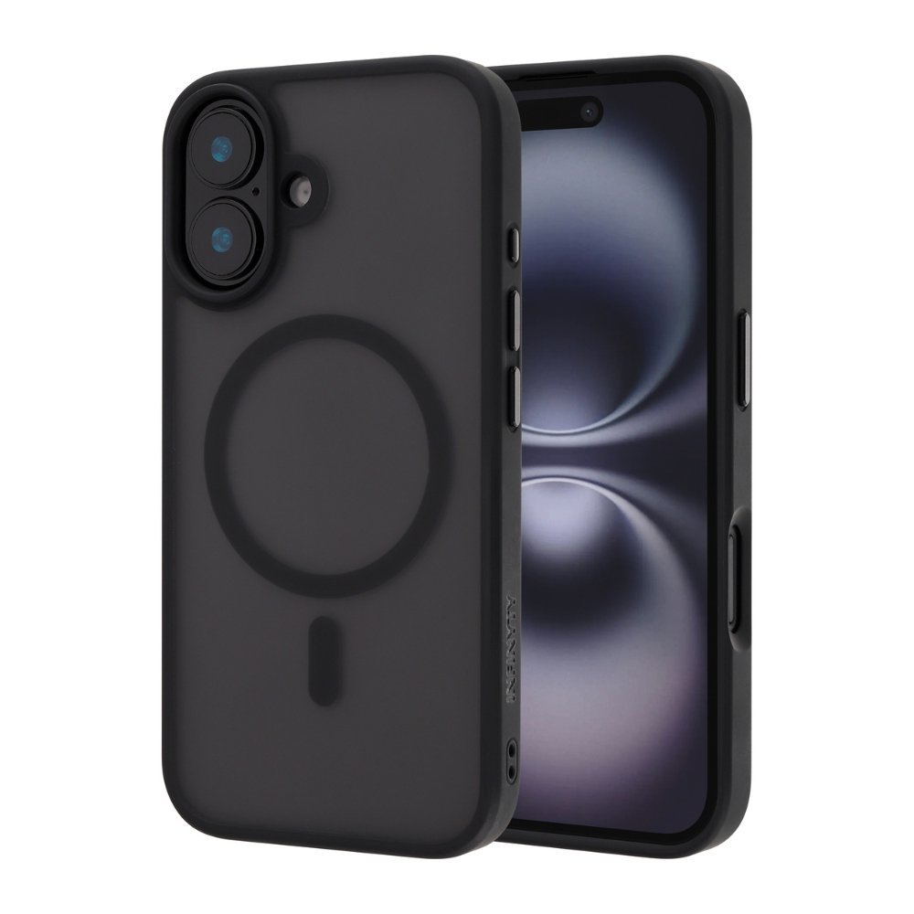 INFINYTY GLE001X18 Frosted Matte Soft Touch Slim Case iPhone 17 Black