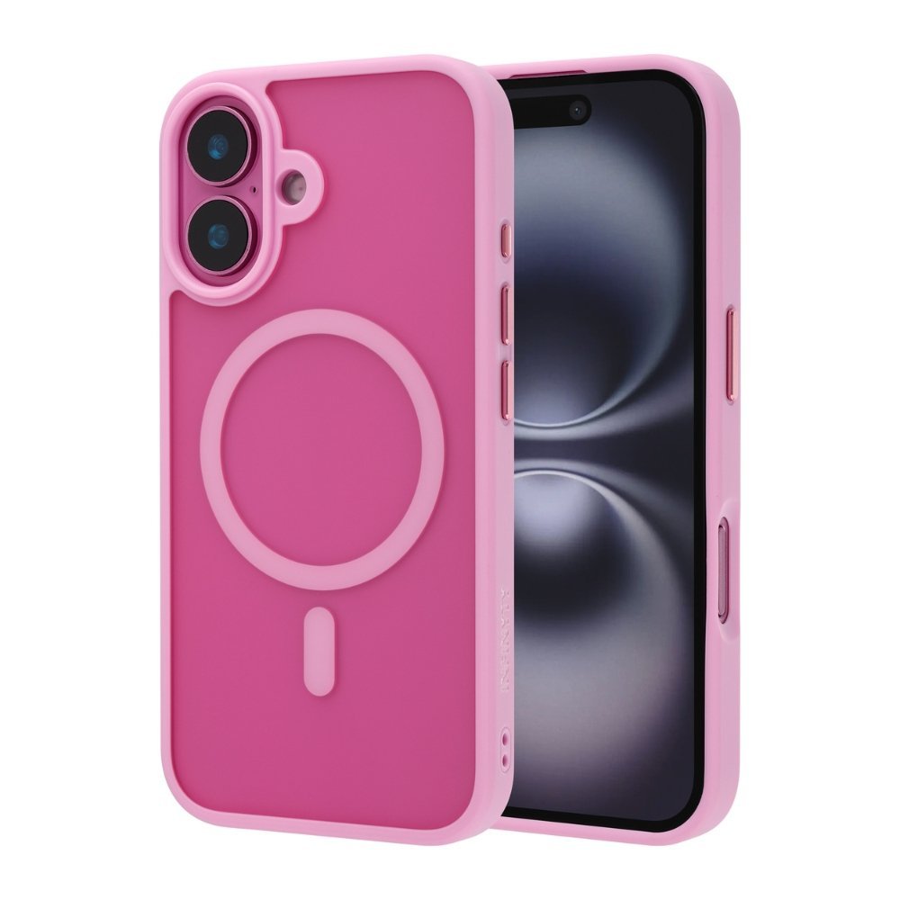 INFINYTY GLE003X04 Matt Frosted Soft Touch Case Gleam iPhone 16 Pink