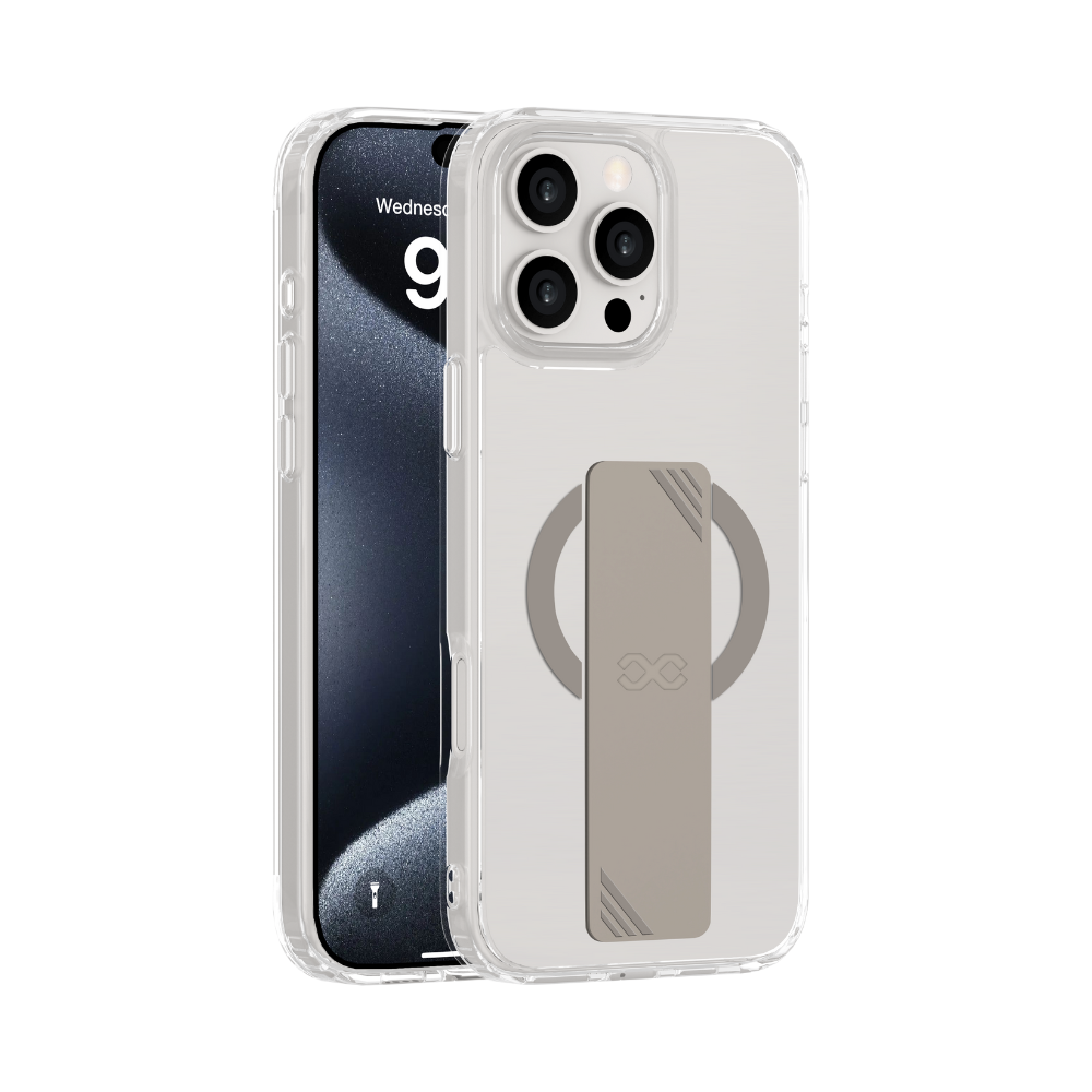 INFINYTY GRI010X02 Clear Case wd Natural Titanium Grip iPhone 16 Pro Max
