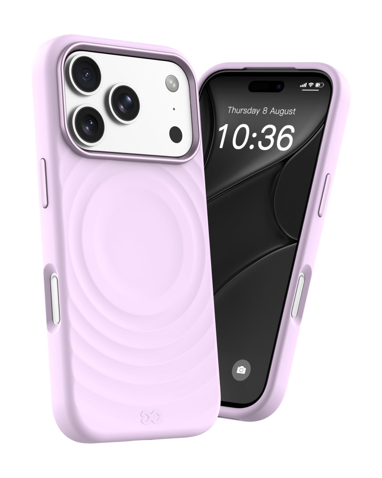 Infinyty iPhone 18 Pro Max Silicone Case with Metallic Accents- QuiverX- Lavender, MagSafe Comaptible, Microfiber Lining